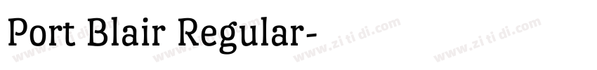 Port Blair Regular字体转换